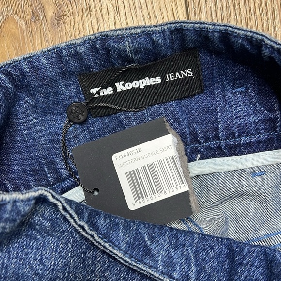 NWT The Kooples The Western Buckle Denim Skirt Size 1/25-26US - Picture 6 of 7